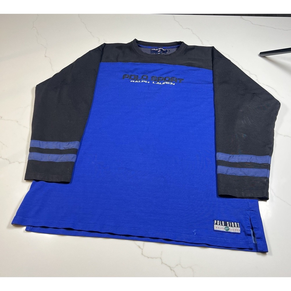 Vintage 90s Polo Sport Ralph Lauren Long Sleeve Jersey Shirt XL